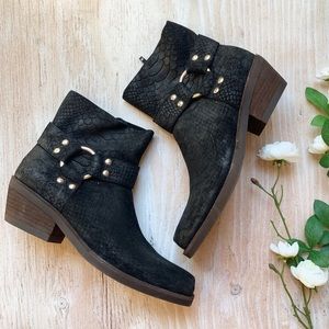 Black Free People Farrier Harness Ankle Boot Sz 8